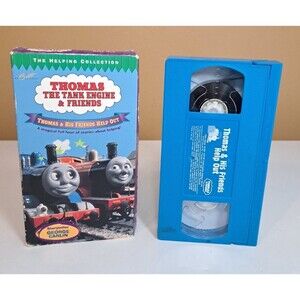 Thomas The Tank Engine VHS Thomas & His Friends Help Out 1995 Blue Tape Rare